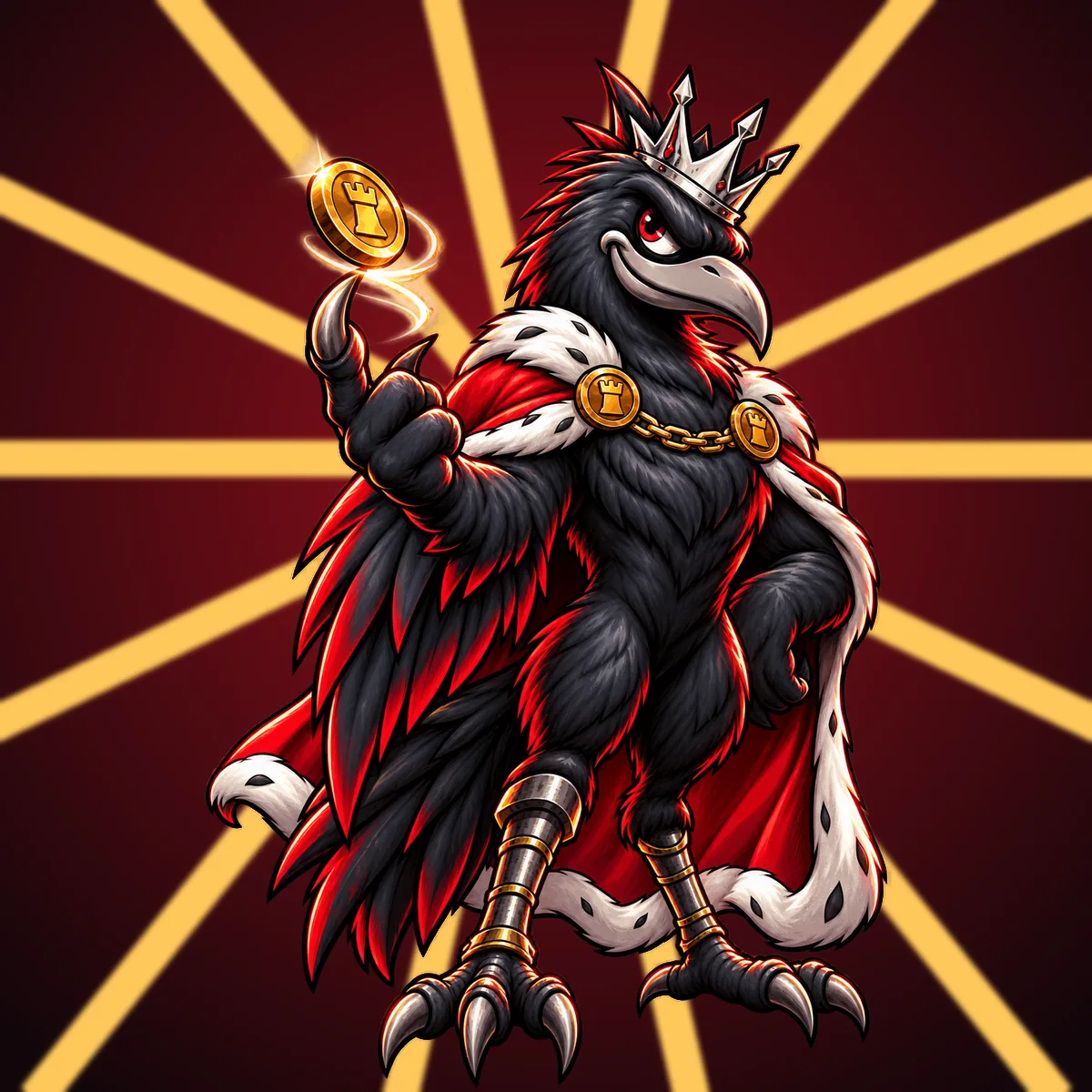 RoyalRook Casino crowned rook mascot